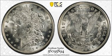 1921-D $1 MS66+ 