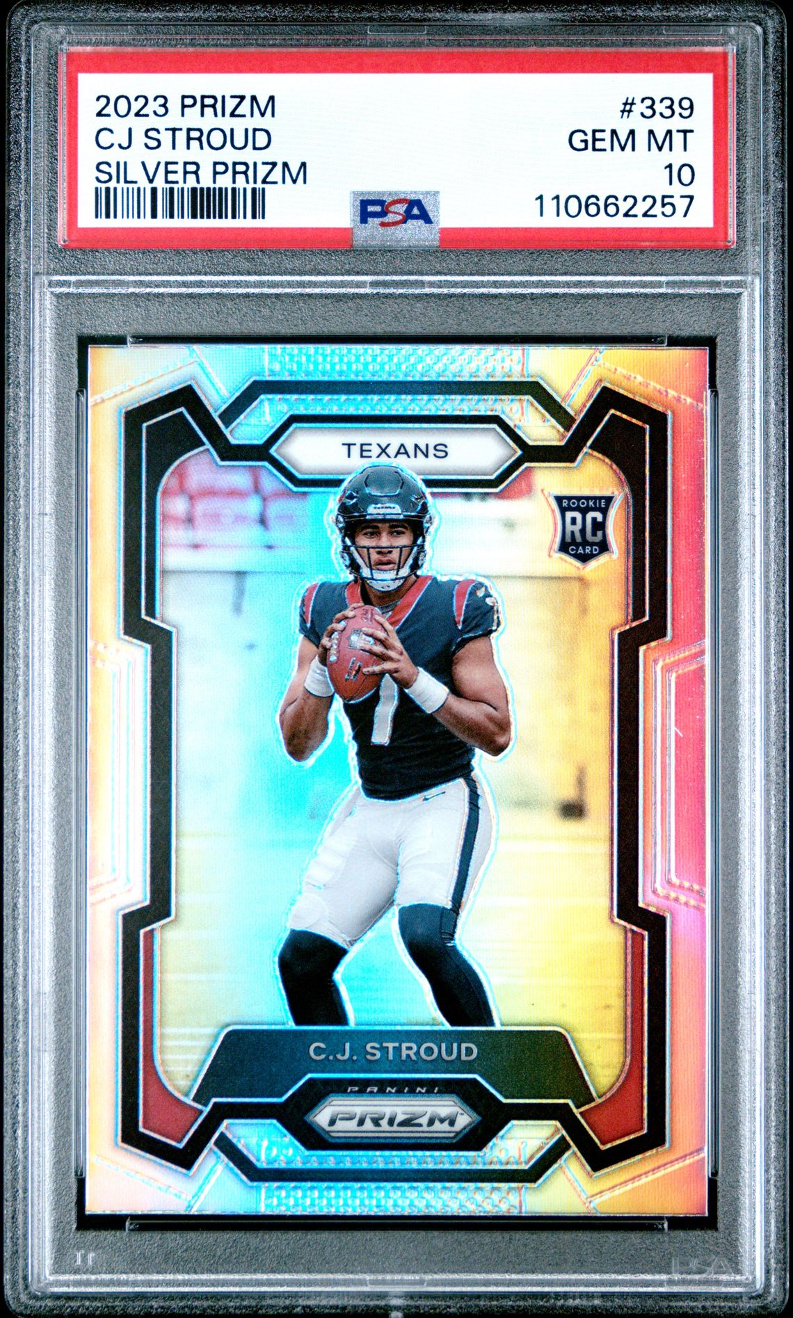 2023 Panini Prizm Cj Stroud #339 (Silver Prizm) Gem Mt 10 front