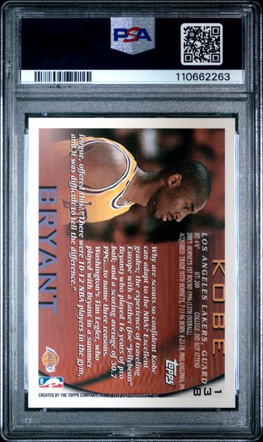 1996 Topps Kobe Bryant #138 Mint 9 back