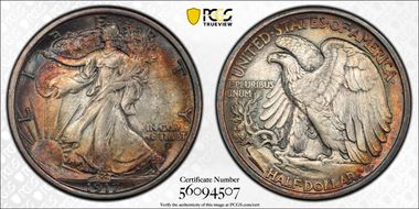 1917-D 50C Obverse MS64