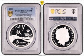 2006 $5 Commonwealth Games Queen's Baton Relay PR69DCAM