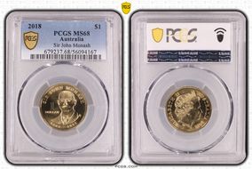 2018 $1 Sir John Monash MS68