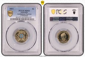 2021 $2 Ambulance Service Colorized MS64