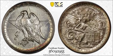 1938 50C Texas MS67+