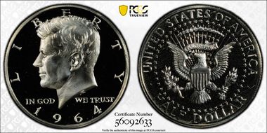 1964 50C Accented Hair PR67CAM