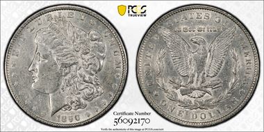 1890 $1 AU53