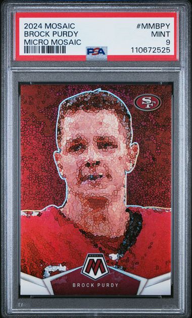 2024 Panini Mosaic Micro Mosaic Brock Purdy #Mmbpy Mint 9 front