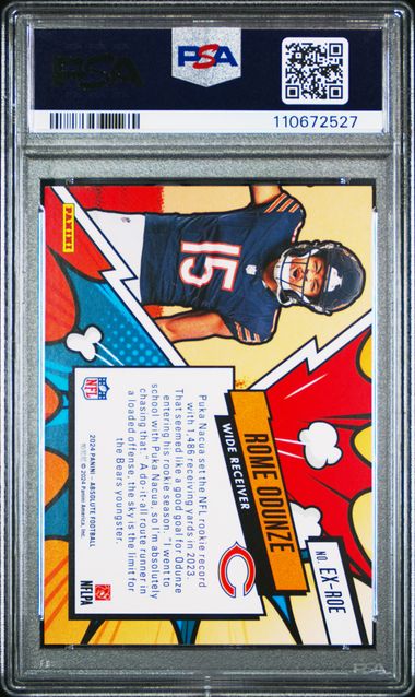 2024 Panini Absolute Explosive Rome Odunze #Exroe Mint 9 back