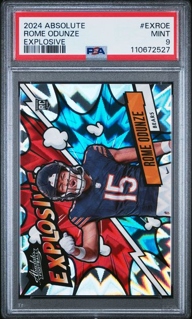 2024 Panini Absolute Explosive Rome Odunze #Exroe Mint 9 front
