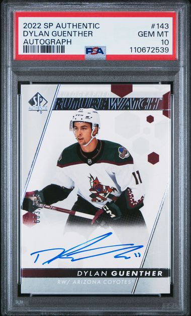 2022 Sp Authentic Dylan Guenther #143 (Autograph) Gem Mt 10 front