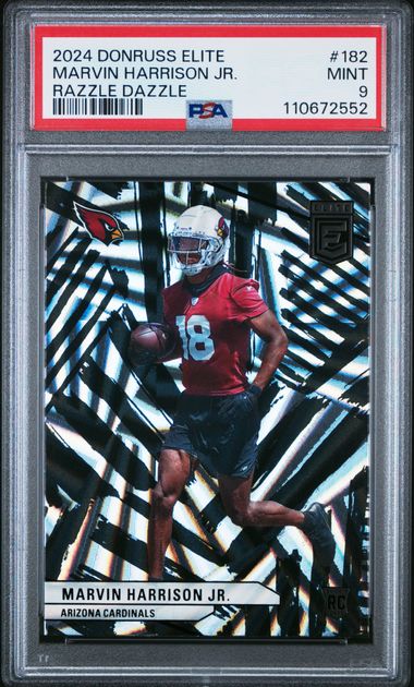 2024 Panini Donruss Elite Marvin Harrison Jr. #182 (Razzle Dazzle) Mint 9 front