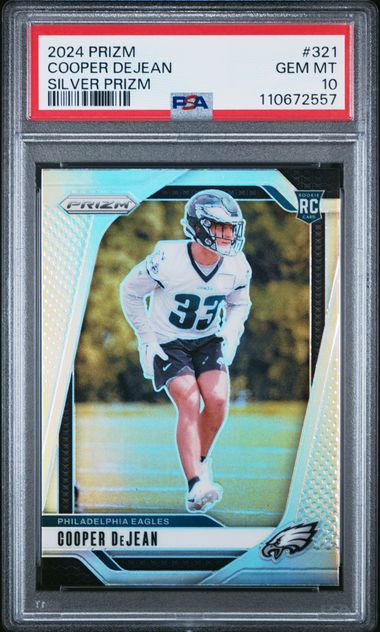2024 Panini Prizm Cooper Dejean #321 (Silver Prizm) Gem Mt 10 front