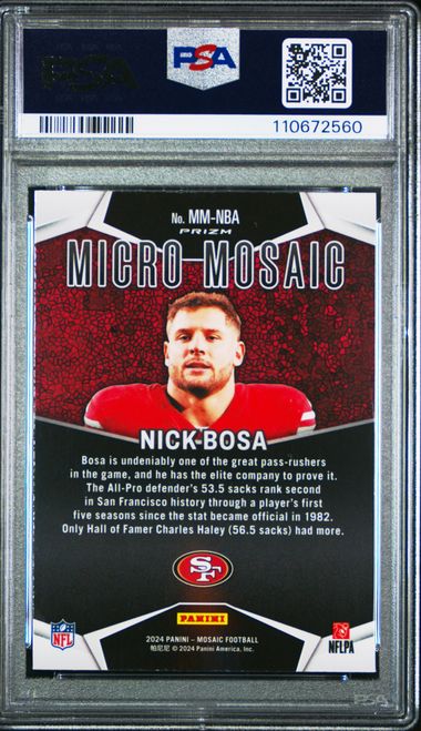 2024 Panini Mosaic Micro Mosaic Nick Bosa #Mmnba Mint 9 back