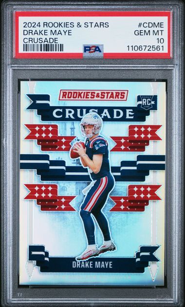 2024 Panini Rookies & Stars Crusade Drake Maye #Cdme Gem Mt 10 front