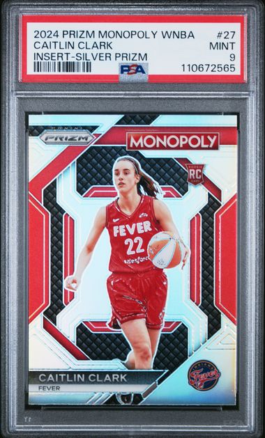 2024 Panini Prizm Monopoly Wnba Insert Caitlin Clark #27 (Insert-Silver Prizm) Mint 9 front