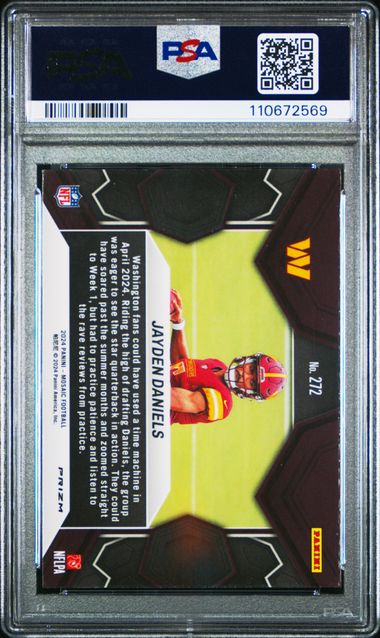 2024 Panini Mosaic Jayden Daniels #272 (Camo Pink) Mint 9 back
