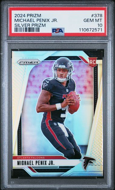 2024 Panini Prizm Michael Penix Jr. #378 (Silver Prizm) Gem Mt 10 front
