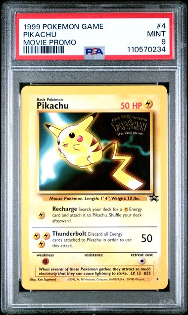 1999 Pokemon Game Movie Pikachu #4 (Movie Promo) Mint 9 front
