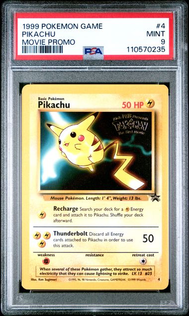 1999 Pokemon Game Movie Pikachu #4 (Movie Promo) Mint 9 front
