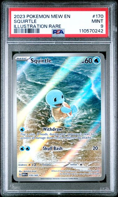 2023 Pokemon Mew En-151 Squirtle #170 (Illustration Rare) Mint 9 front