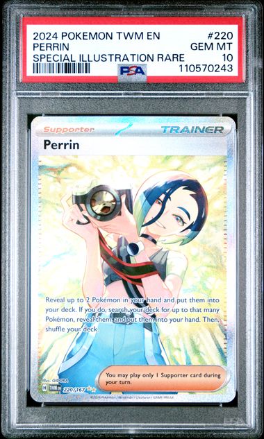 2024 Pokemon Twm En-Twilight Masquerade Perrin #220 (Special Illustration Rare) Gem Mt 10 front