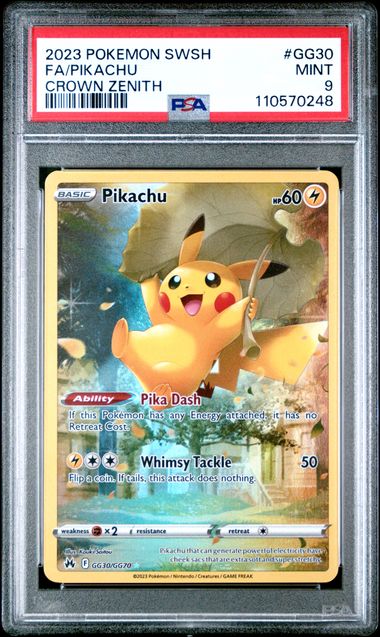 2023 Pokemon Sword And Shield Crown Zenith Fa/Pikachu #Gg30 (Crown Zenith) Mint 9 front