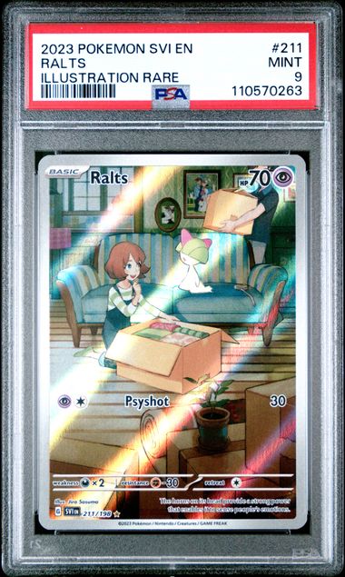 2023 Pokemon Svi En-Scarlet & Violet Ralts #211 (Illustration Rare) Mint 9 front
