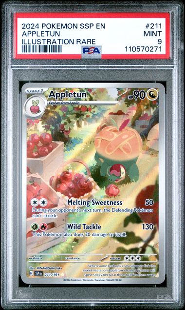 2024 Pokemon Ssp En-Surging Sparks Appletun #211 (Illustration Rare) Mint 9 front