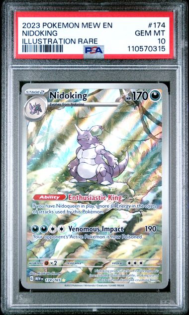 2023 Pokemon Mew En-151 Nidoking #174 (Illustration Rare) Gem Mt 10 front