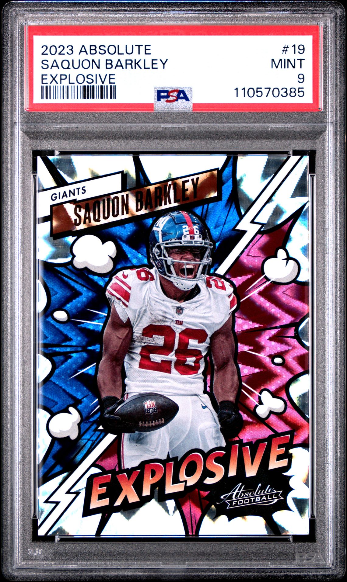 2023 Panini Absolute Explosive Saquon Barkley #19 Mint 9 front