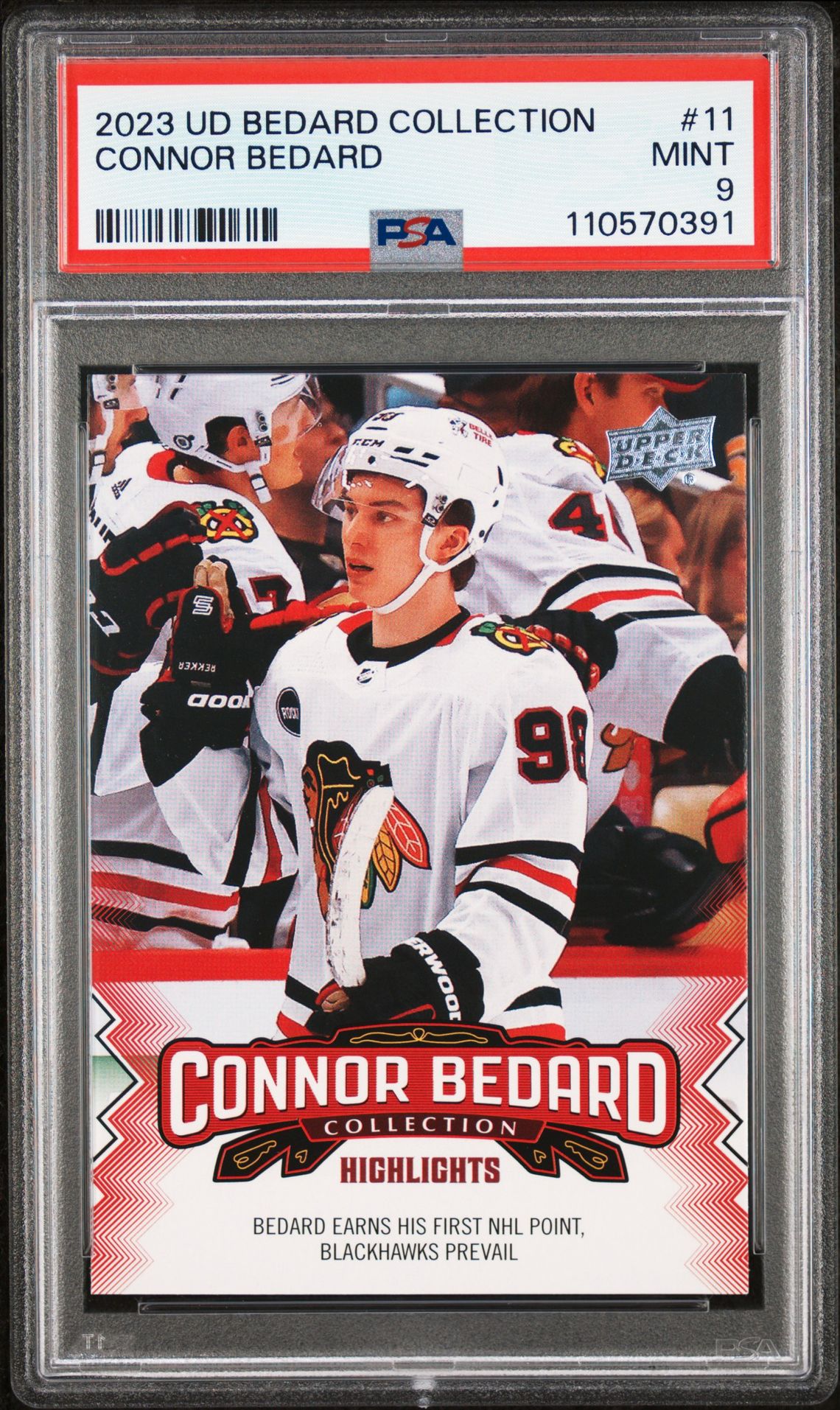 2023 Upper Deck Connor Bedard Collection Connor Bedard #11 Mint 9 front