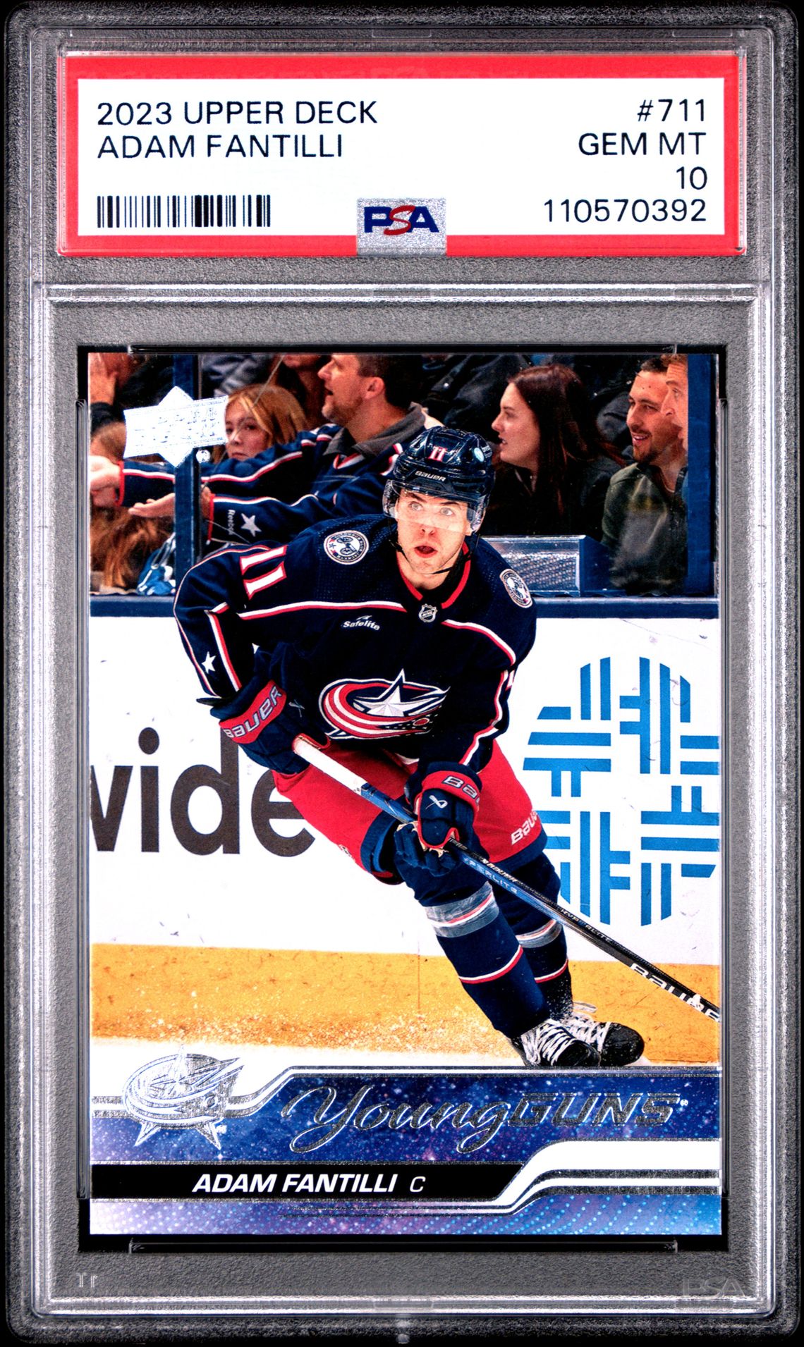 2023 Upper Deck Adam Fantilli #711 Gem Mt 10 front