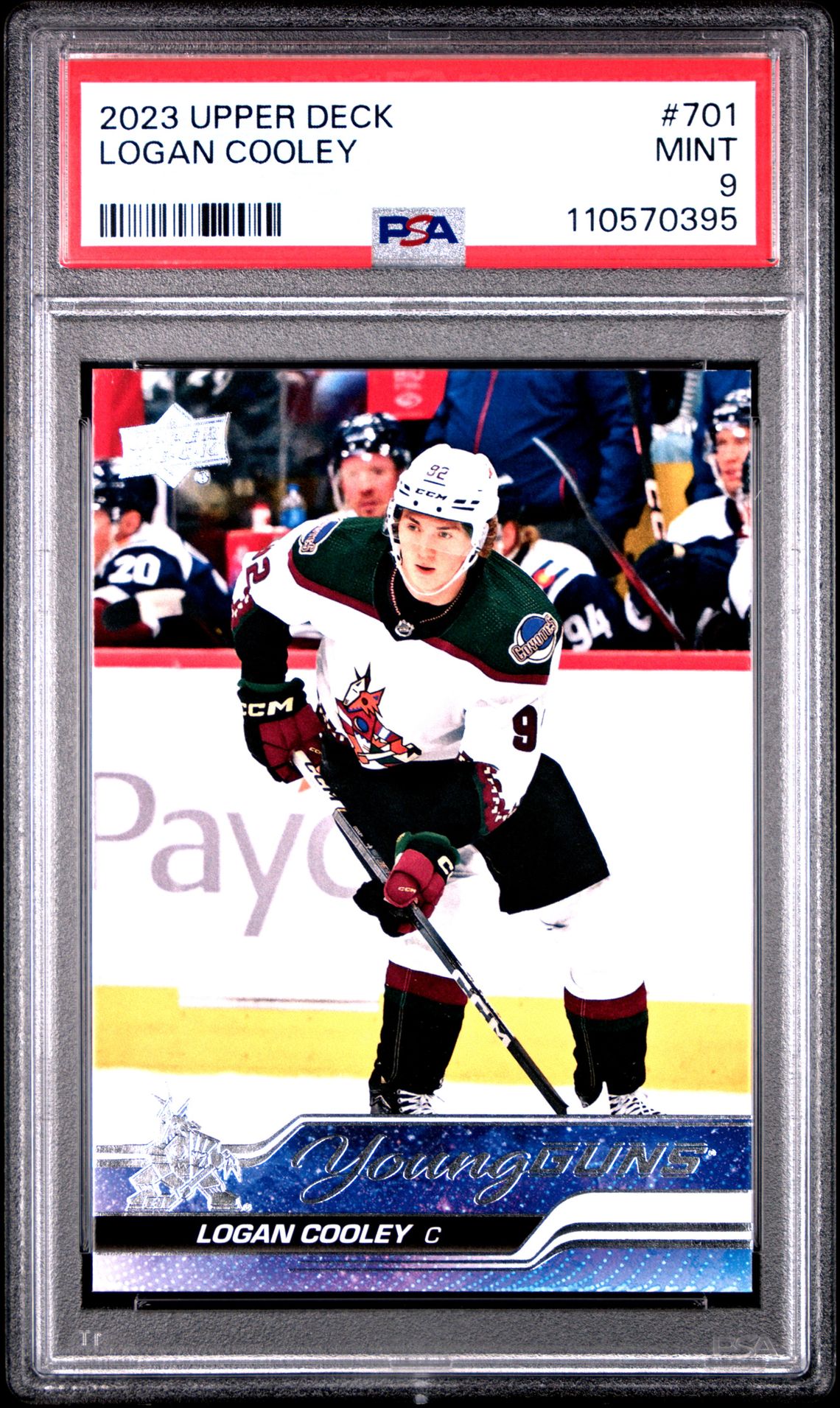 2023 Upper Deck Logan Cooley #701 Mint 9 front