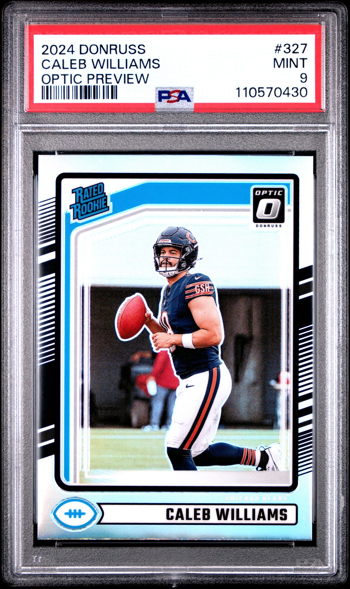 2024 Panini Donruss Caleb Williams #327 (Optic Preview) Mint 9 front