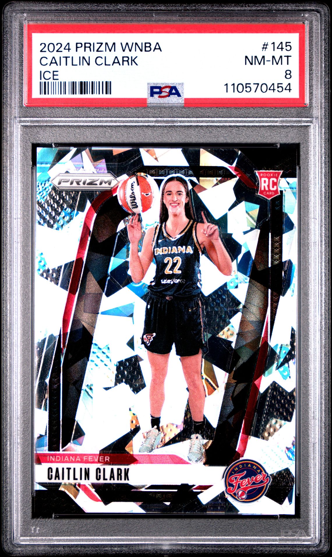 2024 Panini Prizm Wnba Caitlin Clark #145 (Ice) Nm-Mt 8 front