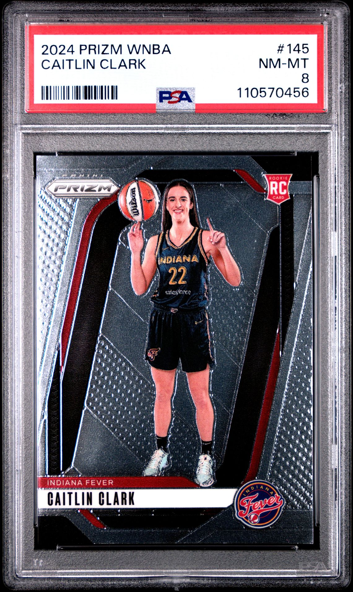 2024 Panini Prizm Wnba Caitlin Clark #145 Nm-Mt 8 front