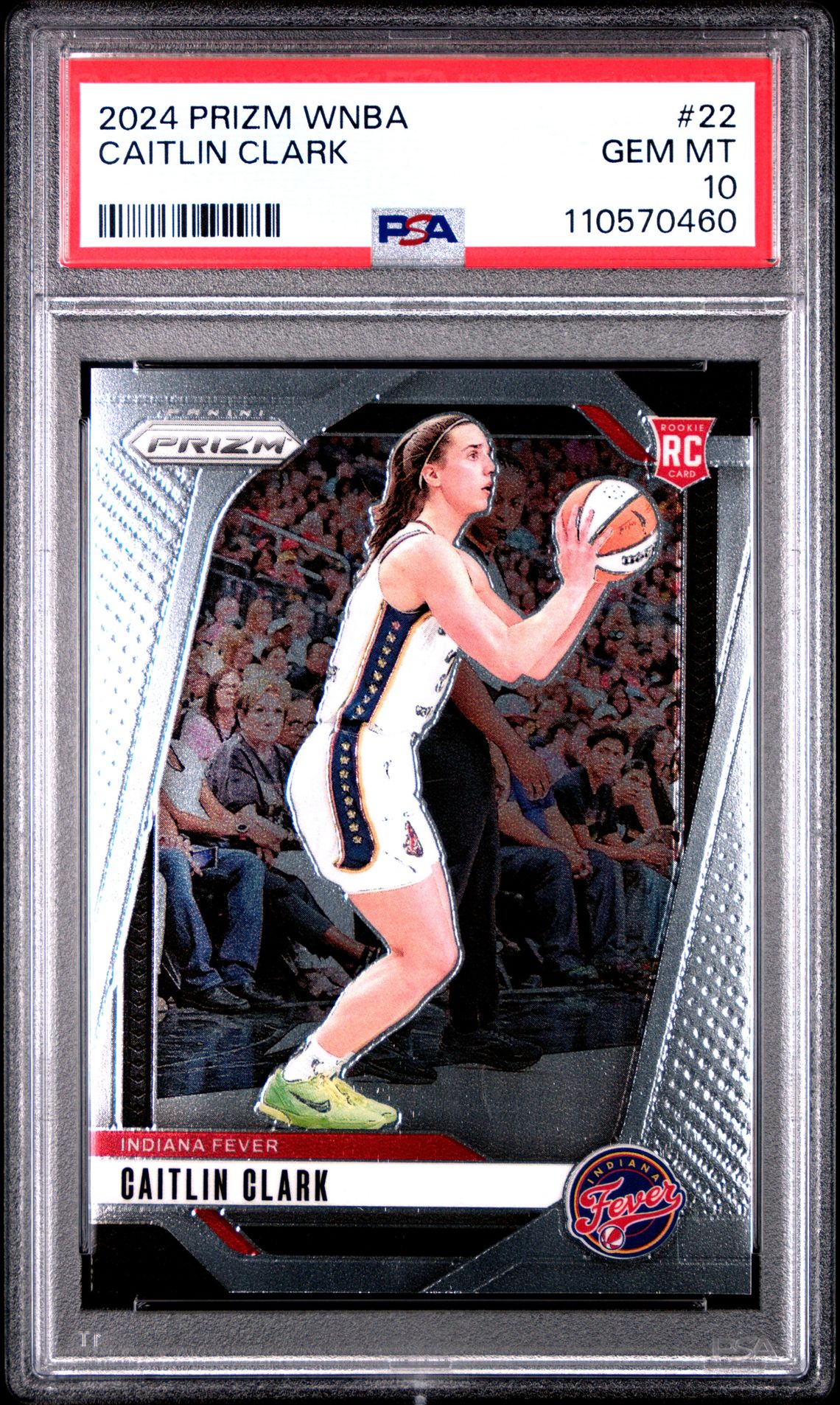 2024 Panini Prizm Wnba Caitlin Clark #22 Gem Mt 10 front