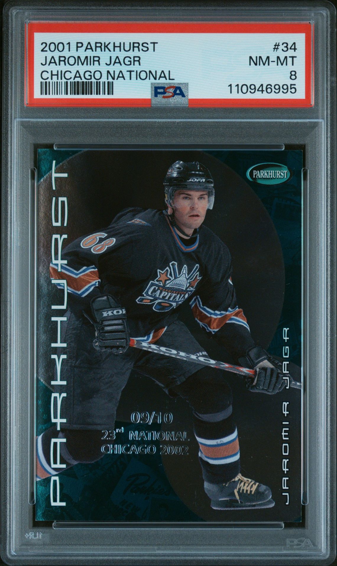 2001 Parkhurst Jaromir Jagr #34 (Chicago National) Nm-Mt 8 front