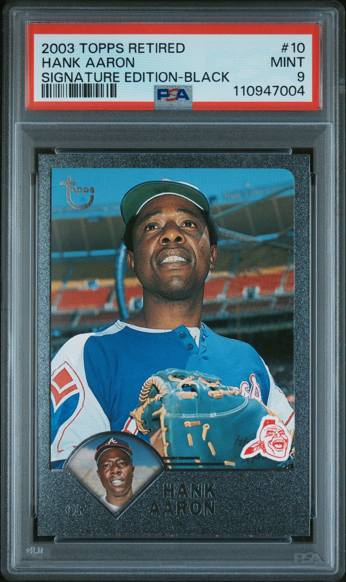 2003 Topps Retired Signature Signature Edition Hank Aaron #10 (Signature Edition-Black) Mint 9 front