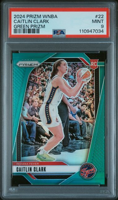2024 Panini Prizm Wnba Caitlin Clark #22 (Green Prizm) Mint 9 front