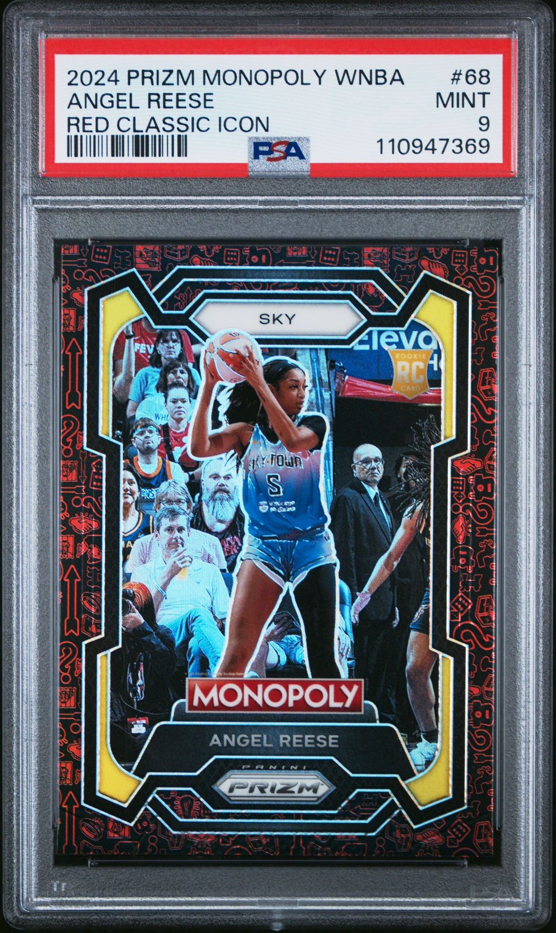 2024 Panini Prizm Monopoly Wnba Angel Reese #68 (Red Classic Icon) Mint 9 front