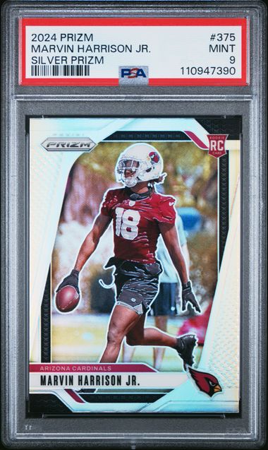 2024 Panini Prizm Marvin Harrison Jr. #375 (Silver Prizm) Mint 9 front