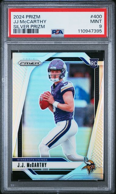 2024 Panini Prizm Jj Mccarthy #400 (Silver Prizm) Mint 9 front