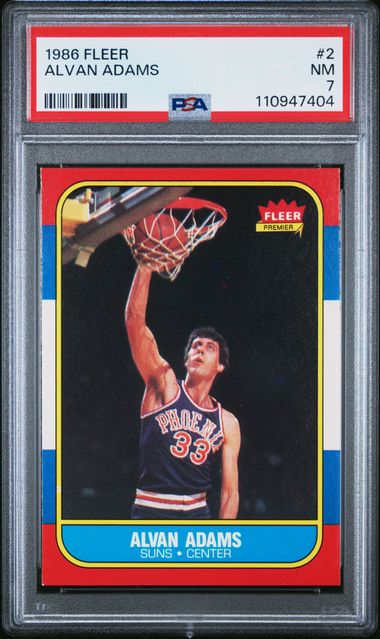1986 Fleer Alvan Adams #2 Nm 7 front