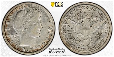 1893-O 25C VF35
