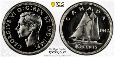 1947 10C Maple Leaf SP66