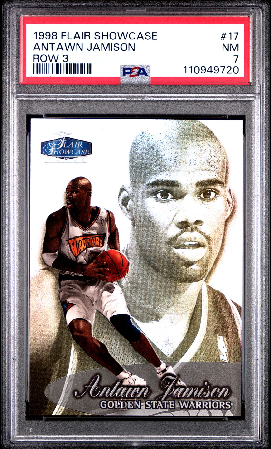 1998 Flair Showcase #17 Antawn Jamison front