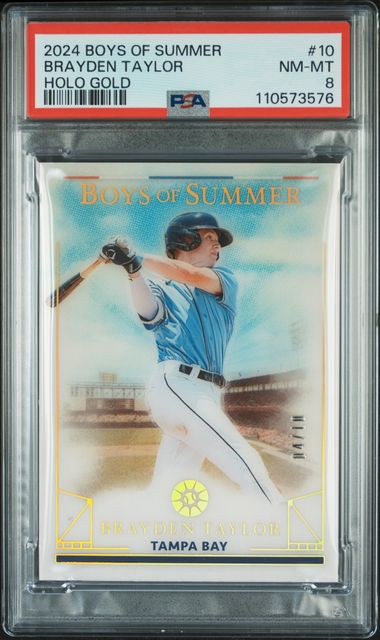 2024 Panini Boys Of Summer Brayden Taylor #10 (Holo Gold) Nm-Mt 8 front