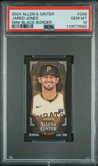 2024 Topps Allen & Ginter Jared Jones #298 (Mini-Black Border) Gem Mt 10 front