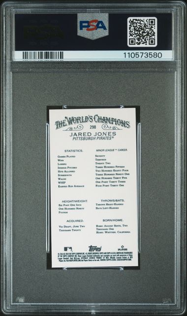 2024 Topps Allen & Ginter Jared Jones #298 (Mini-Black Border) Gem Mt 10 back